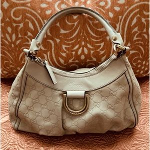 Gucci Guccissima 190525 Women's Leather D Ring Abbey Hobo Bag.